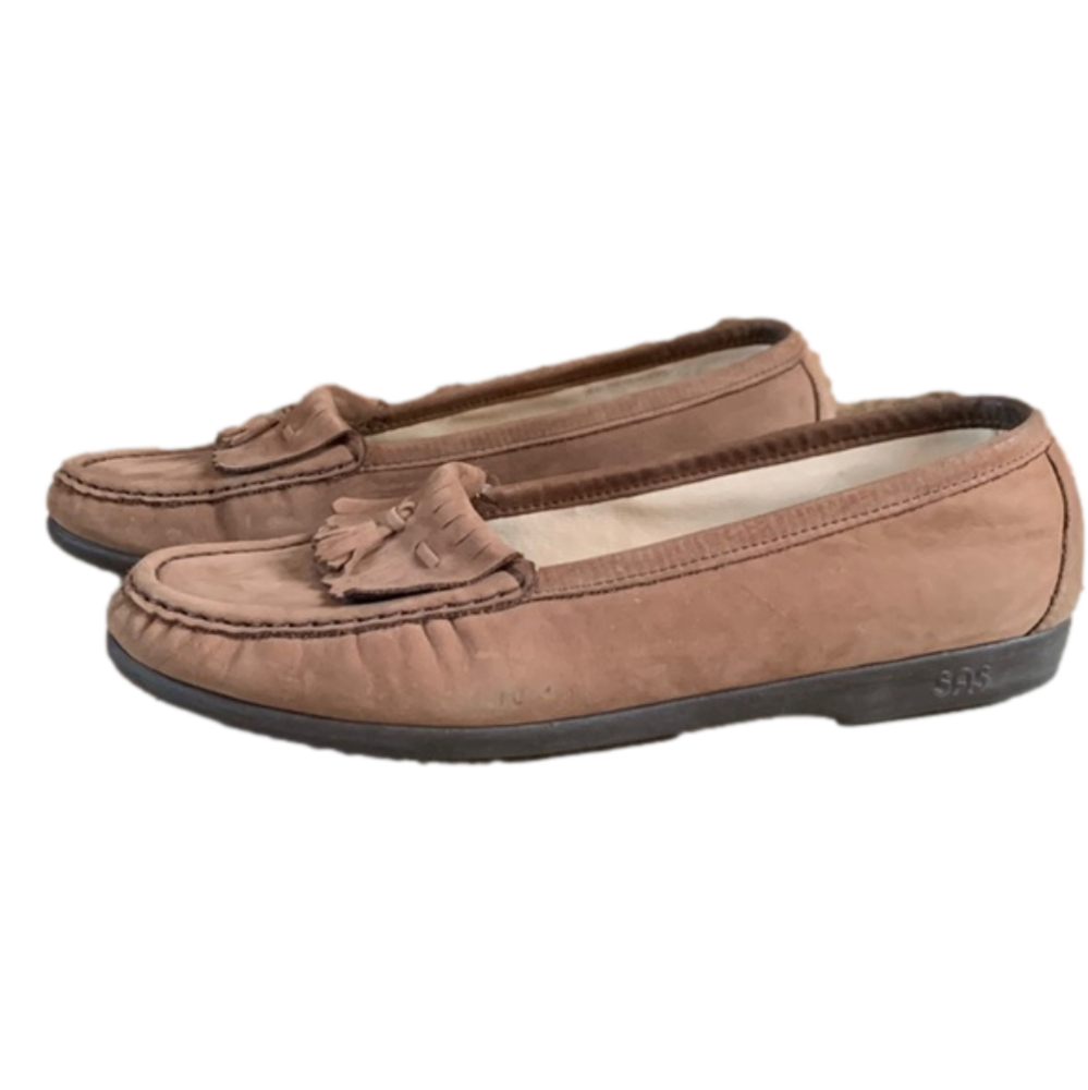 SAS 10 M Brown Leather Loafers